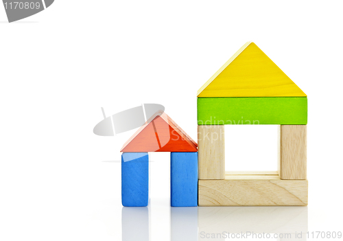 Image of Wooden blocks houses