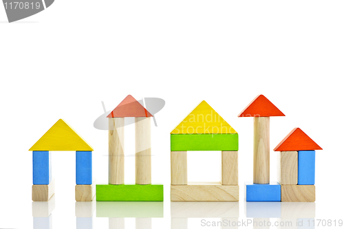 Image of Wooden blocks buildings