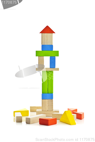 Image of Wooden block tower