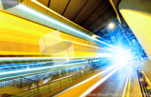 Image of night traffic in city