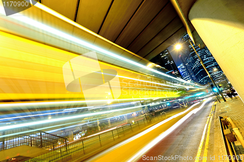 Image of night traffic in city