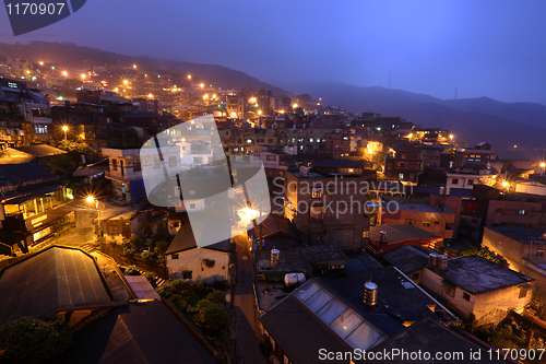 Image of jiu fen village at night, in Taiwan 