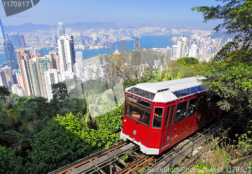 Image of peak tram in Hong Kong