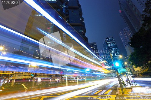 Image of Traffic Through Downtown in HongKong