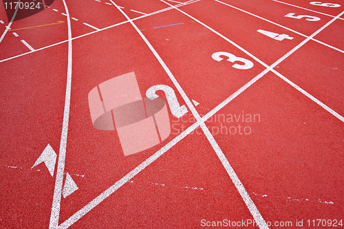 Image of Numbers on running track