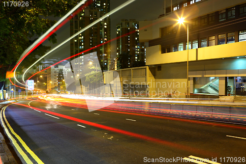 Image of highway light trails