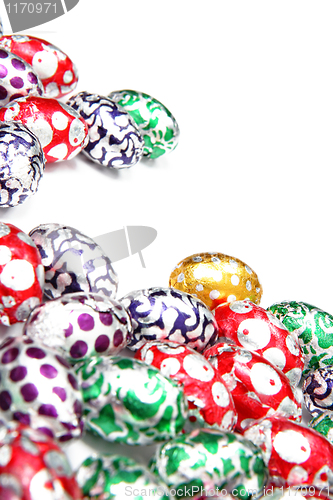 Image of Colorful easter eggs background