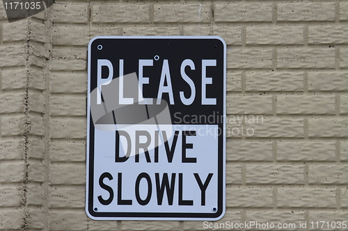 Image of Drive Slowly Sign