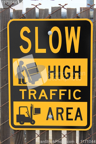 Image of High Traffic Area Sign