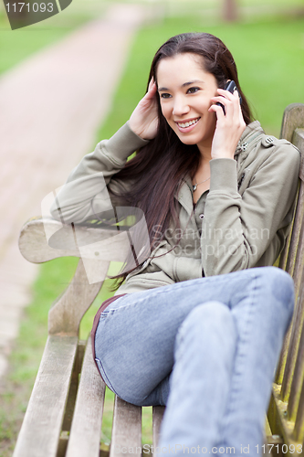 Image of Ethnic student on the phone