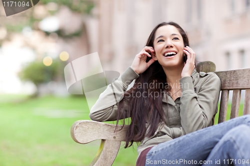 Image of Ethnic student on the phone