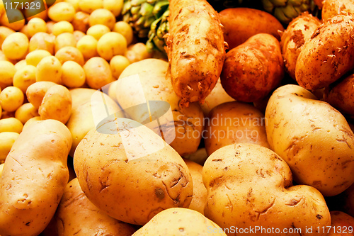 Image of Various potatoes