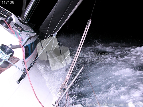 Image of sailing at night