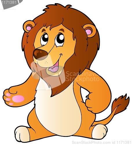 Image of Cartoon standing lion