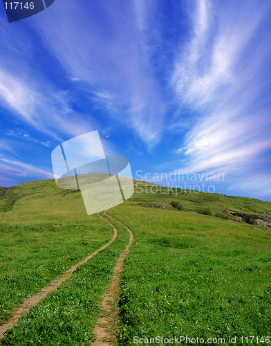 Image of the road for the sky