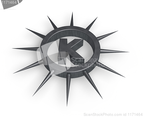 Image of spiky letter k