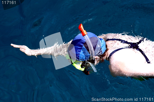 Image of woman swiming