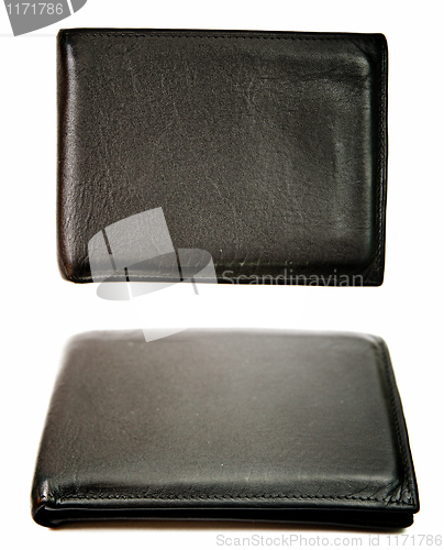 Image of Black leather wallet 