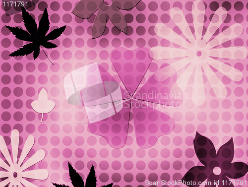 Image of Flowers & Leafs - background