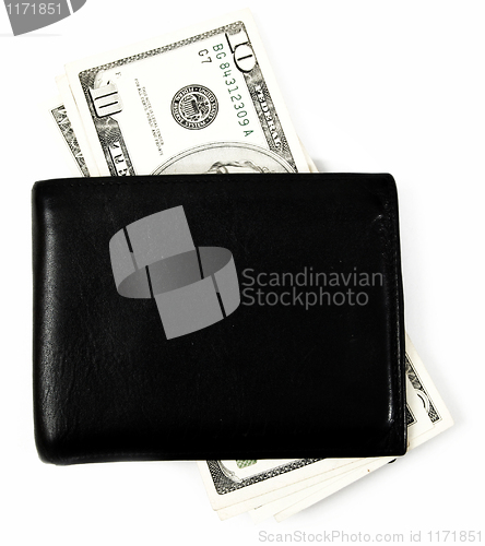 Image of Black leather wallet