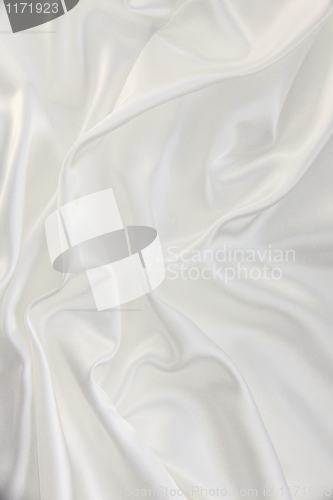 Image of Smooth elegant white silk as background 