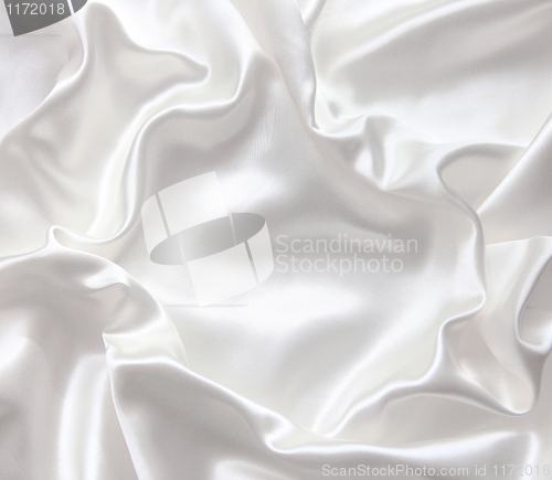 Image of Smooth elegant white silk as wedding background 