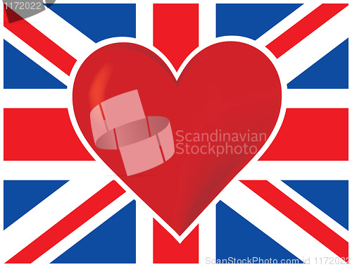 Image of Heart British Flag