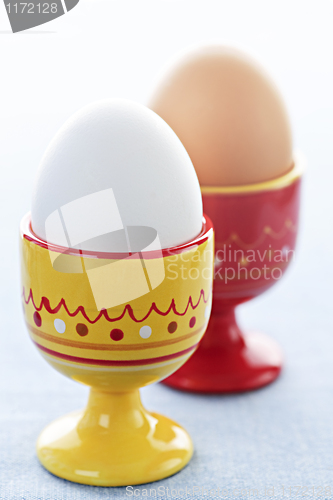 Image of Boiled eggs in cups
