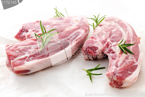 Image of Raw lamb chops