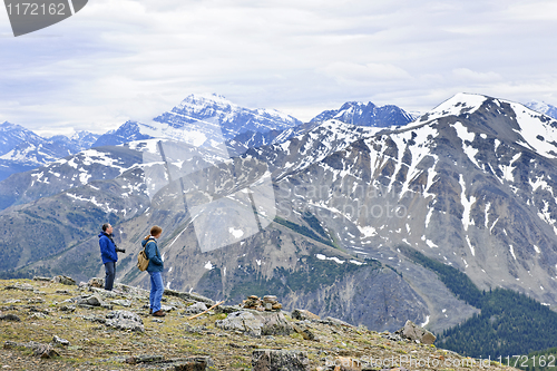 Image of Hikers in mountains