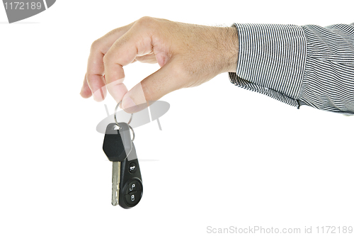 Image of Hand holding car key