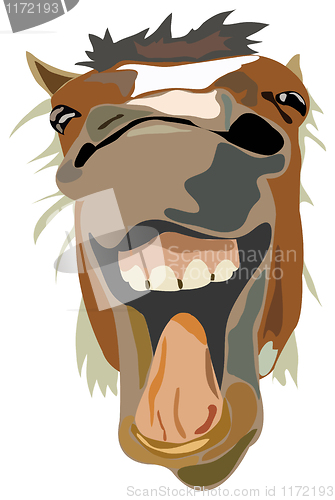 Image of Vector Illustration of the laughing horse