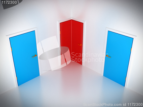 Image of Choosing the way: conceptual corner door 