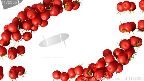 Image of Red Tomatoe Cherry flows isolated