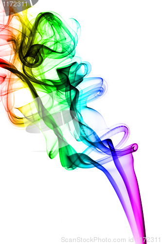 Image of Colorful Fume abstract shapes on white