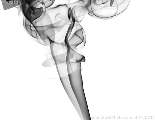 Image of Abstract smoke pattern on white