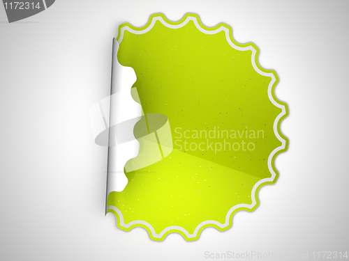 Image of Green spotted sticker or label 