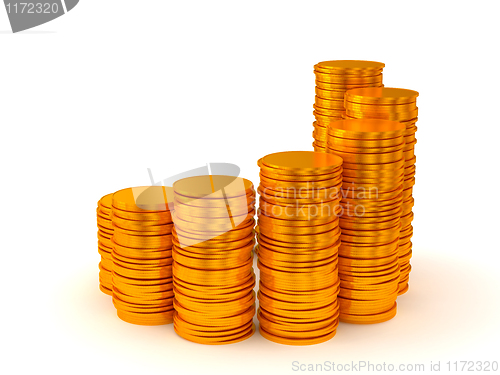 Image of Growth and profit: coins stacks