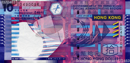 Image of ten hong kong dollar