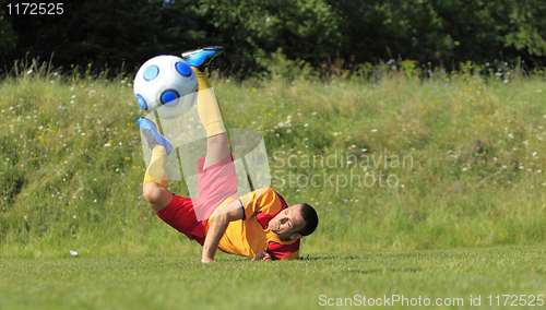 Image of Acrobatic soccer player
