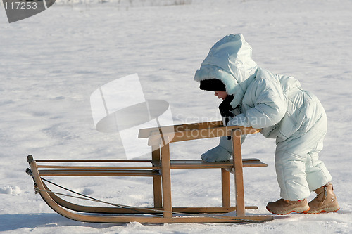 Image of Pushing my sled