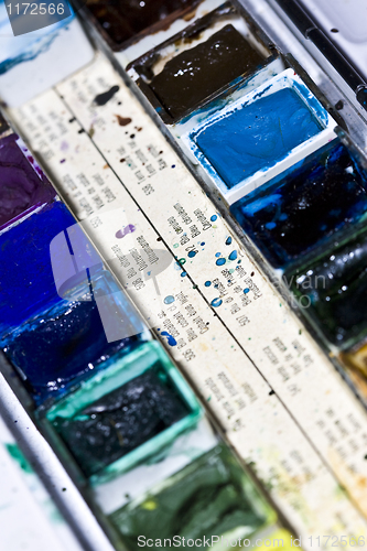 Image of color paint closeup