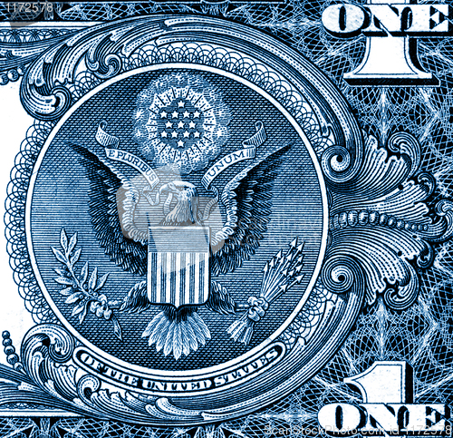 Image of eagle one dollar detail