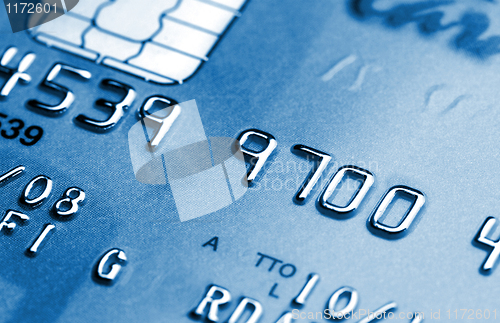 Image of blue credit card