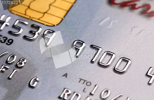 Image of detail of credit card