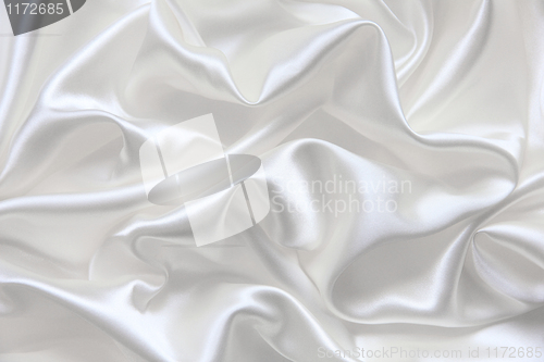 Image of Smooth elegant white silk as wedding background 