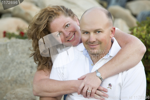 Image of Attractive Couple Portrait in Park