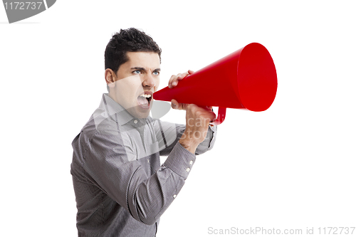 Image of Shouting into a megaphone