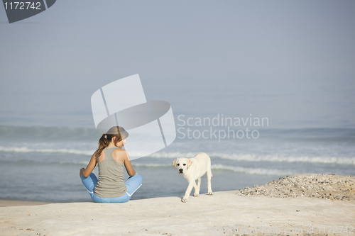 Image of Girl with her dog