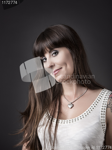 Image of Beautiful woman smiling